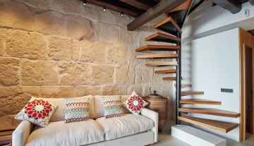 Resa Estates Ibiza duplex for sale te koop living and stairs 2.jpg
